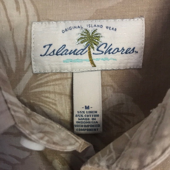 Island Shores vintage linen cotton Hawaiian shirt - Picture 2 of 3